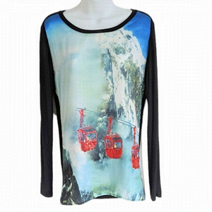 RED Gondola cable car print shirt size S @X